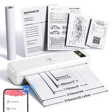 TATTMUSE M835 Portable Thermal Printer, Bluetooth Portable Printers Wireless