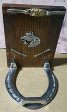 Vintage Horse Tack Hanger - Horse, Reins - Sterling & Pewter