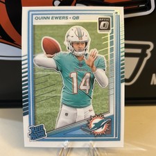 2025 Panini Donruss Optic QUINN EWERS #213 Rated Rookie Base Card Dolphins