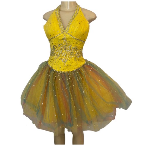 Abito corsetto corto in tulle Mori Lee by Madeline Gardner taglia 1/2 festa delle fate ballo - Foto 2 di 10