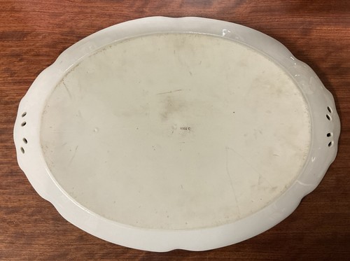 Antique Hand Painted Gold Mirror Lily of the Valley Porcelain Tray Marked 6981C - Picture 6 of 7