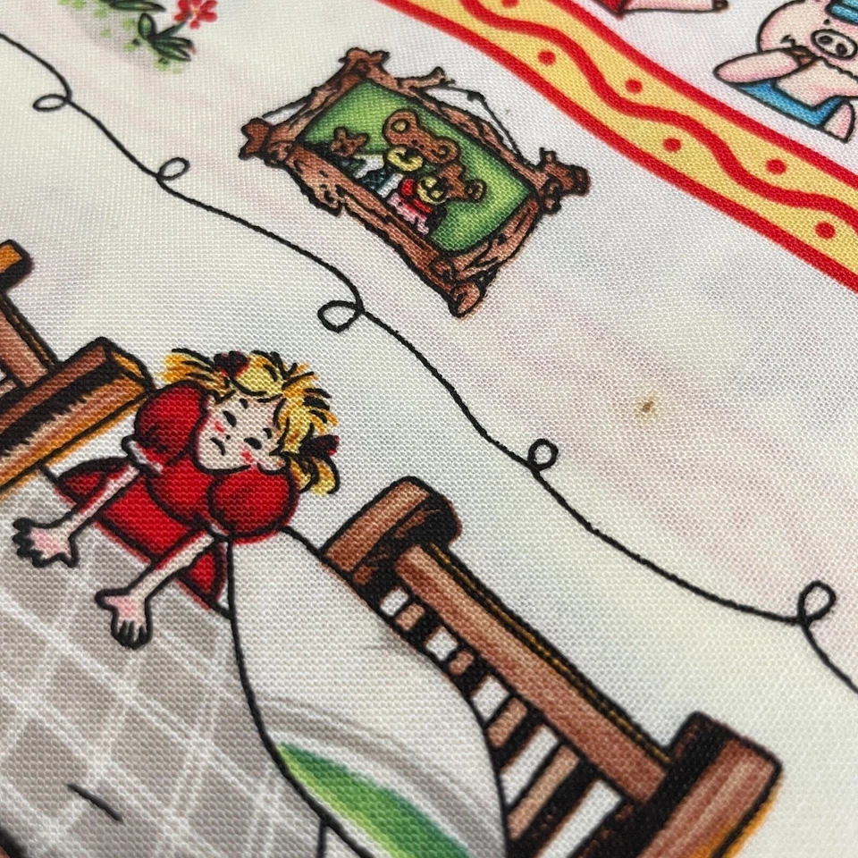 Michael Miller Fairy Tale Stripe Cream Cotton Fabric by the HALF YARD - Image 2 of 3