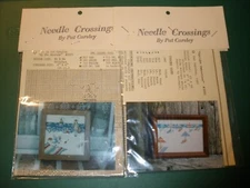 2 Cross Stitch Leaflets Needle Crossings by Pat Carsley Seaside & Umbrella