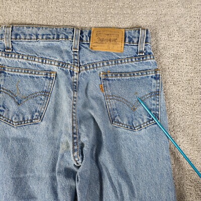 Vintage Orange Tab Levis 562 Loose Fit Regular Teen Size 12 Blue