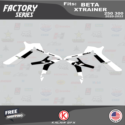 Graphics Kit for Beta Xtrainer 250 300 2020 2021 2022 Factory - WHITE - Picture 4 of 6