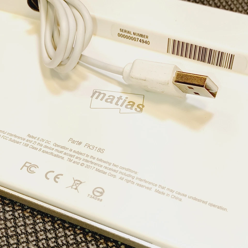 Matias FK318S Wired Aluminum Keyboard for iMac (Silver) - Tested Works - Image 3 of 4