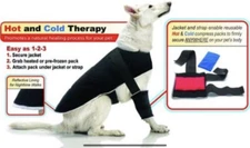 NEW Warm Whiskers Pet Therapy Jacket Hot Cold Gel Wraps Reversible Reflective XS