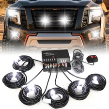 6 HID Bulbs Strobe Lighting System Kit Hide Away Hazard Emergency Warning Light
