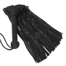 Real Cow Hide Leather Flogger 35/75/100 Falls Flogger Black Heavy Duty thud whip
