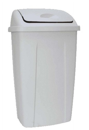 Mainstays 13 Gallon Trash Can, Swing Top Kitchen Trash Can, Gray,new