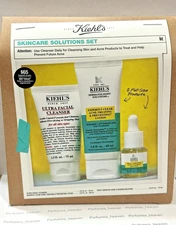 Kiehl’s Acne Skincare Solutions Set - Lotion 2oz Treatment 0.5oz Cleanser 2.5oz
