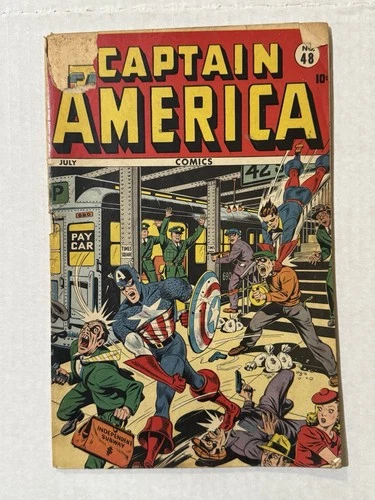 Captain America Comics #48 Golden Age 1945 Vintage Marvel Raw Low Grade