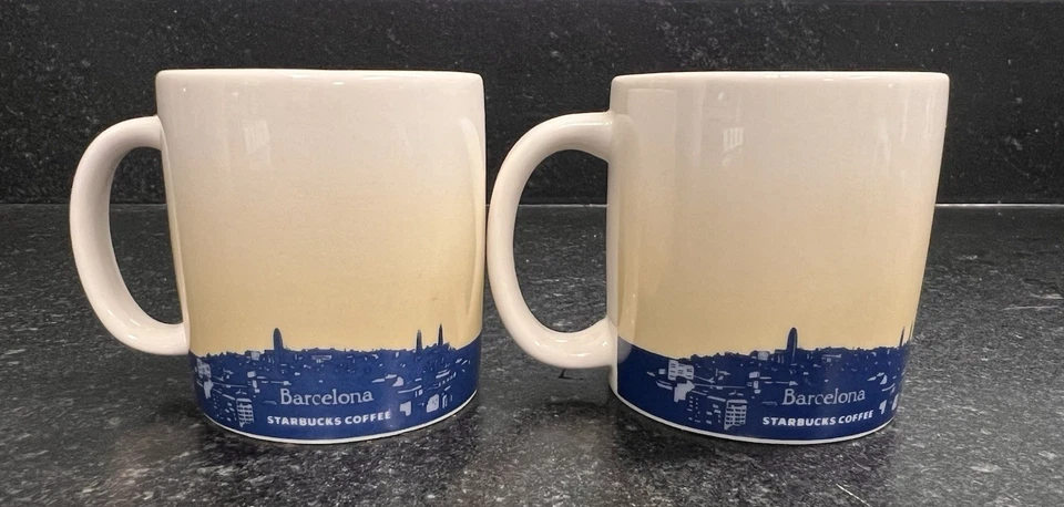 Starbucks Barcelona Spain - Set of Two Demitasse Espresso Mugs 3oz 2008 - Image 3 of 4