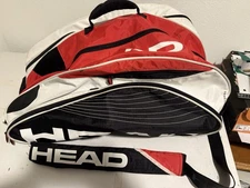 HEAD Tennis Bag Oversize Backpack Black Red Tour Climate Control Lining READ Des
