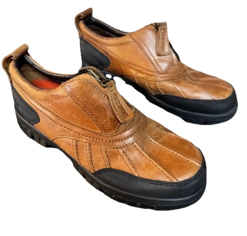 Polo Sport Leather Upper Brown Boots for Men for sale | eBay