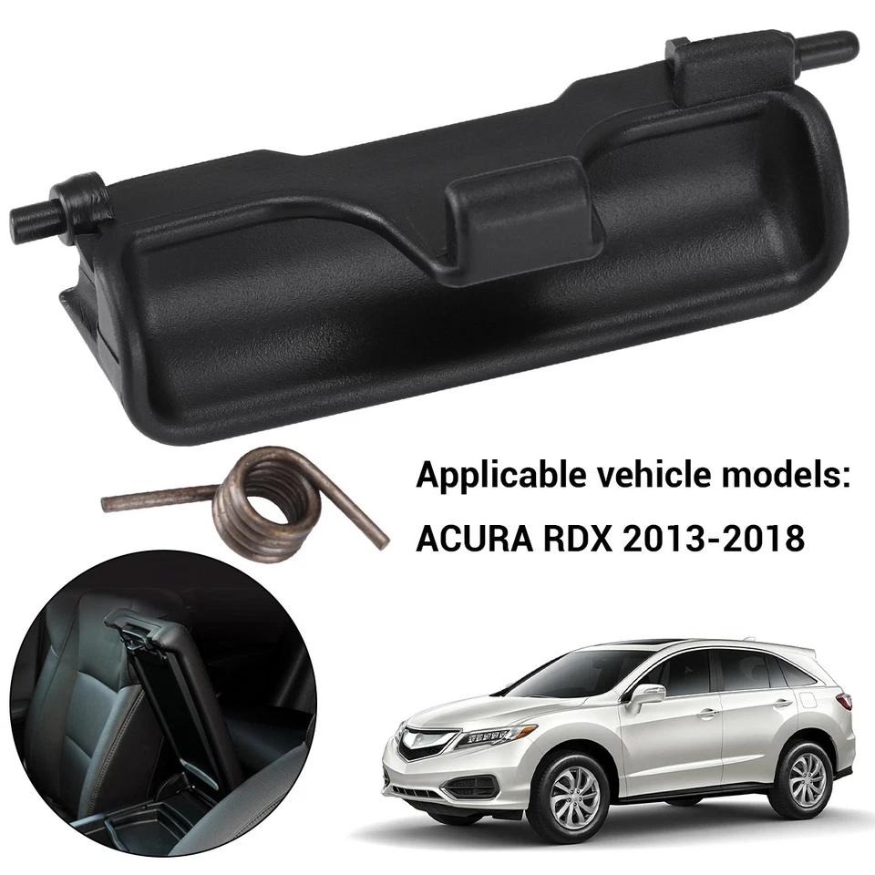 For 2013-2018 Acura RDX Center Console Lid Latch Armrest Lock Black W/ Spring Foto 3 de 4