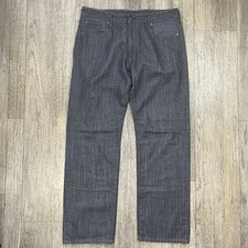 Levis 569 Jeans Mens 34x34 Gray Loose Straight Mid Rise Multi Pockets Denim