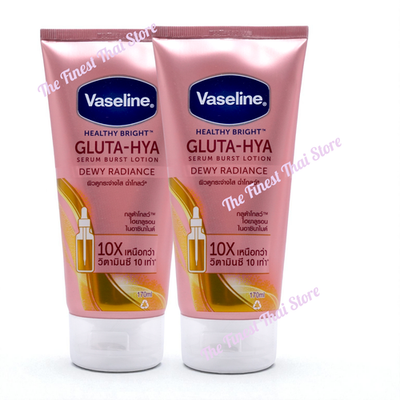 Vaseline GLUTA-HYA DEWY RADIANCE 2本セット Pack 2: Vaseline Gluta-Hya Serum Burst Lotion Healthy Bright Dewy