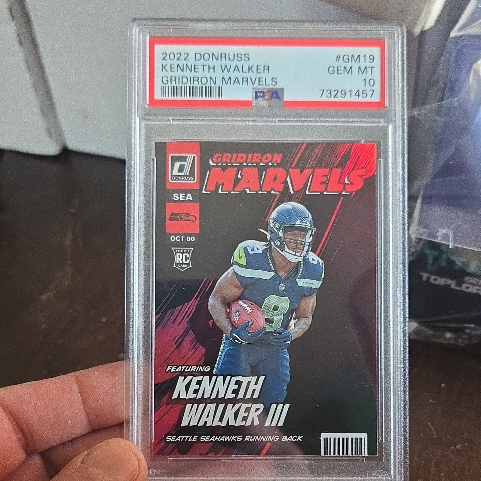 Kenneth Walker III Panini Clearly Donruss Gridiron Marvels #GM19 Base