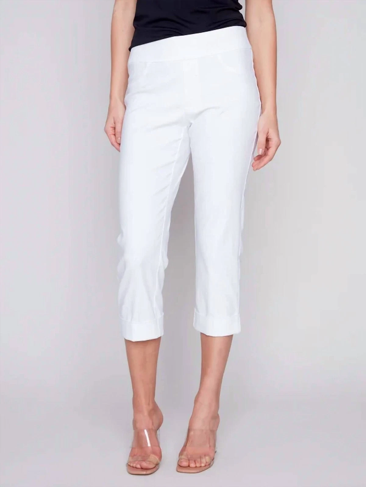 Charlie B Women's Stretch Pants With Cuffs Size 4