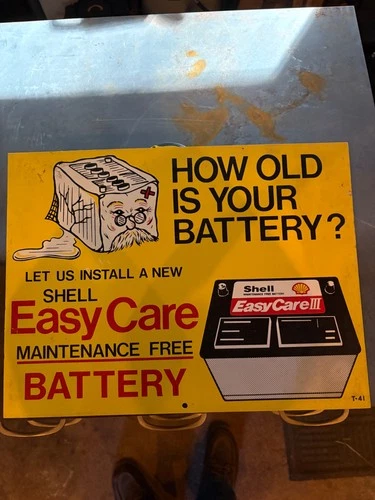 Vintage shell oil advertising sign