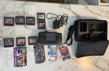 SEGA Game Gear Console Bundle w/ Carrying Case, Power Adapter, Manuals & Games