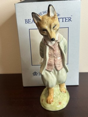 Royal Albert Beatrix Potter Foxy Whiskered Gentleman Figur 1994 Bone China