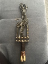 Handgeschnitzte Tribal-Holzfigur mit Schlange ethnografische Papua-Neuguinea