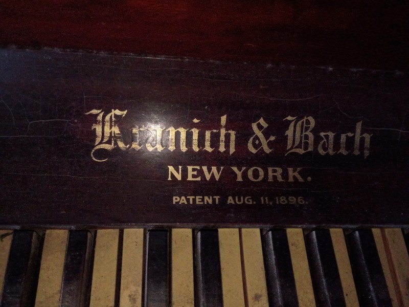 Kranich & Bach New York Patent August 11th 1896 Piano Ask For Video Works