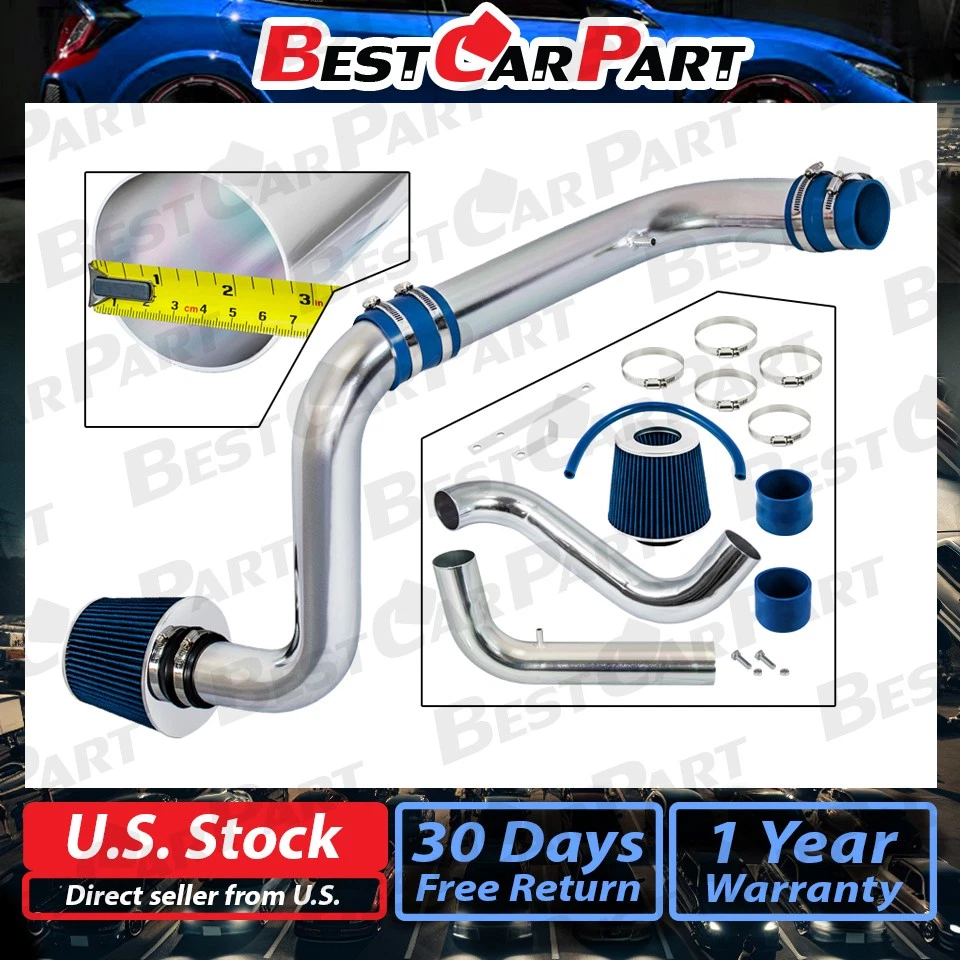 Kit de admisión de aire frío BCP AZUL para Acura 1994-2001 Integra LS/RS/GS/SE 1,8 L + filtro Foto 2 de 4
