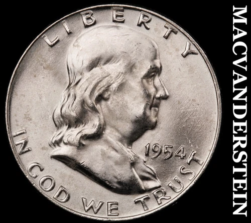 1954-D Franklin Half- Full Bell Lines Gem Brilliant Uncirculated++++ #G6606