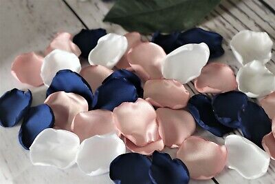 Rose Gold Dusty Pink Navy Blue Wedding Flower Petals Decor Petal Confetti
