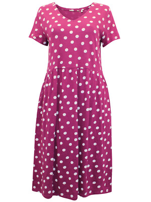EX Seasalt Bleistift Fleck Cassis kurzärmelige Bürste Zeichnung Kleid ENTSPANNT 10-20