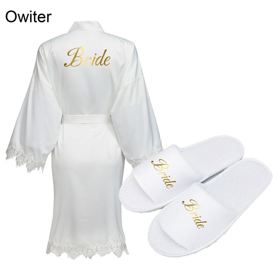 bridal robes and slippers