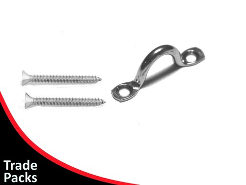 10 Pack Saddles & Screws G316 Stainless Steel 5mm Eye Straps Balustrade - Picture 12 of 12