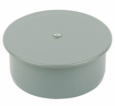 Floplast SP296 Socket Plug 110mm Soil Pipe Blank Cap - Bung for Socket - Grey