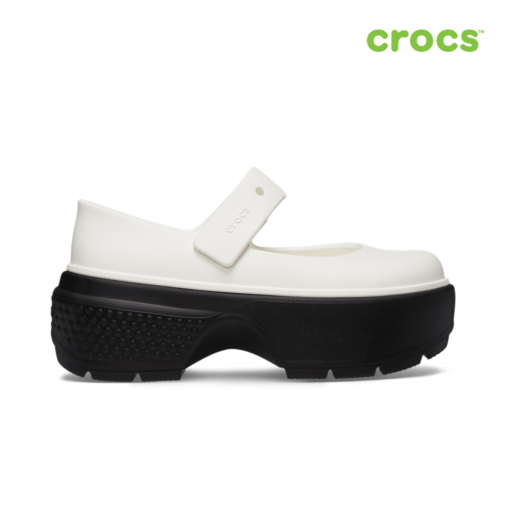 NEW CROCS STOMP MARY JANE 209939-0WX Chalk/Black WHITE | eBay