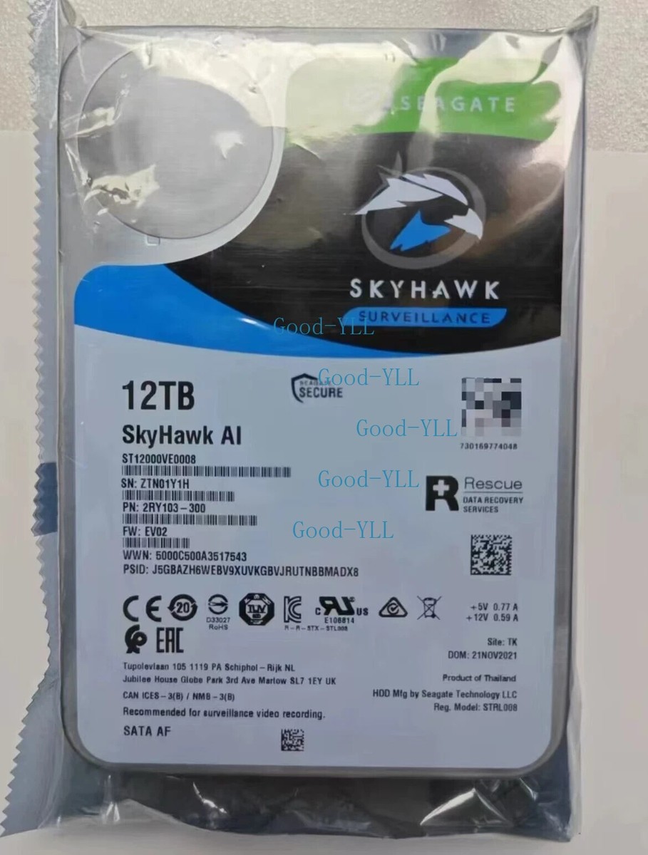 [新品] Seagate SkyHawk 12TB SATA HDD Seagate Skyhawk ST12000VX0017 12TB 7200RPM 3.5