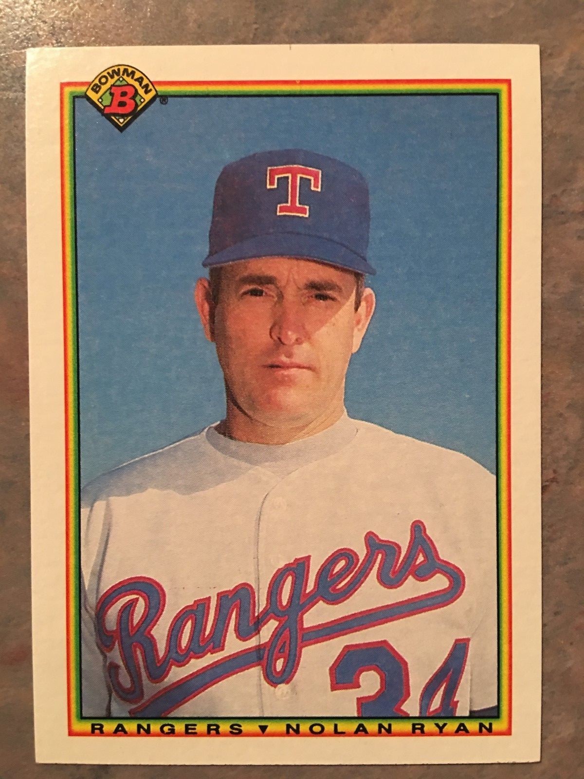 1990 Bowman Baseball Card #486 Nolan Ryan Texas Rangers NM/MT-MT