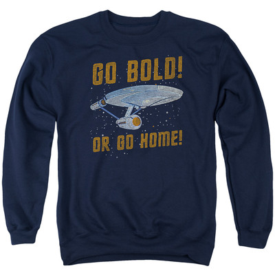 STAR TREK GO BOLD Licensed Adult Pullover Crewneck Sweatshirt SM-3XL
