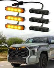 LED Amber Grill Lights for 2007-2024 Toyota Tundra Raptor Lights Accessories
