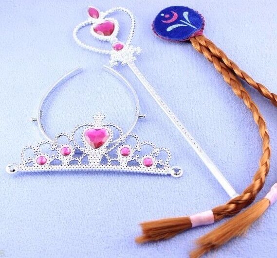 Princess Anna Cosplay Costume Party Crystal Headband Tiara Crown