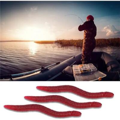 Action Plastics Jelly Worms 150 mm - schwarz / blutroter Feuerschwanz