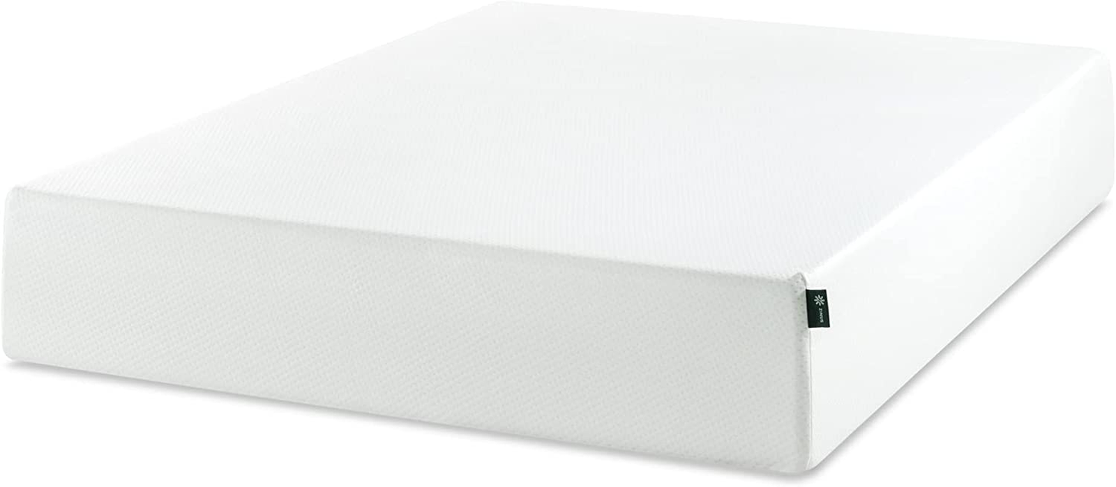 Zinus AZBTCM12Q Memory Foam Green Tea Mattress, Queen White for