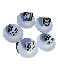 5 Tassen und Untertassen - Illy Collection - TOBIA REBERGER - für Espresso