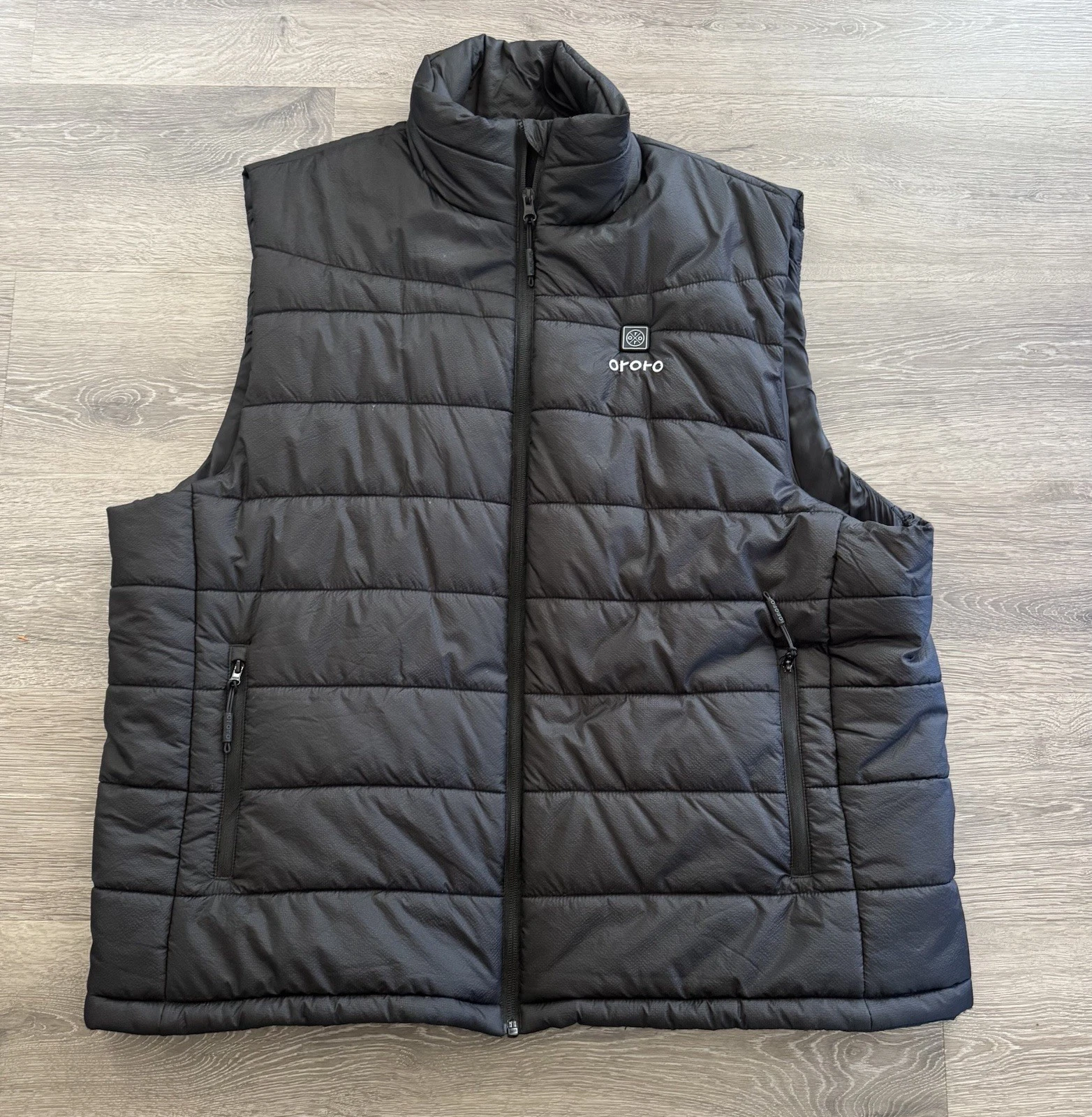ORORO Mens 2XL Black Lightweight HEATED Puffer Vest~BATTERY INCLUDED 🔥🔥