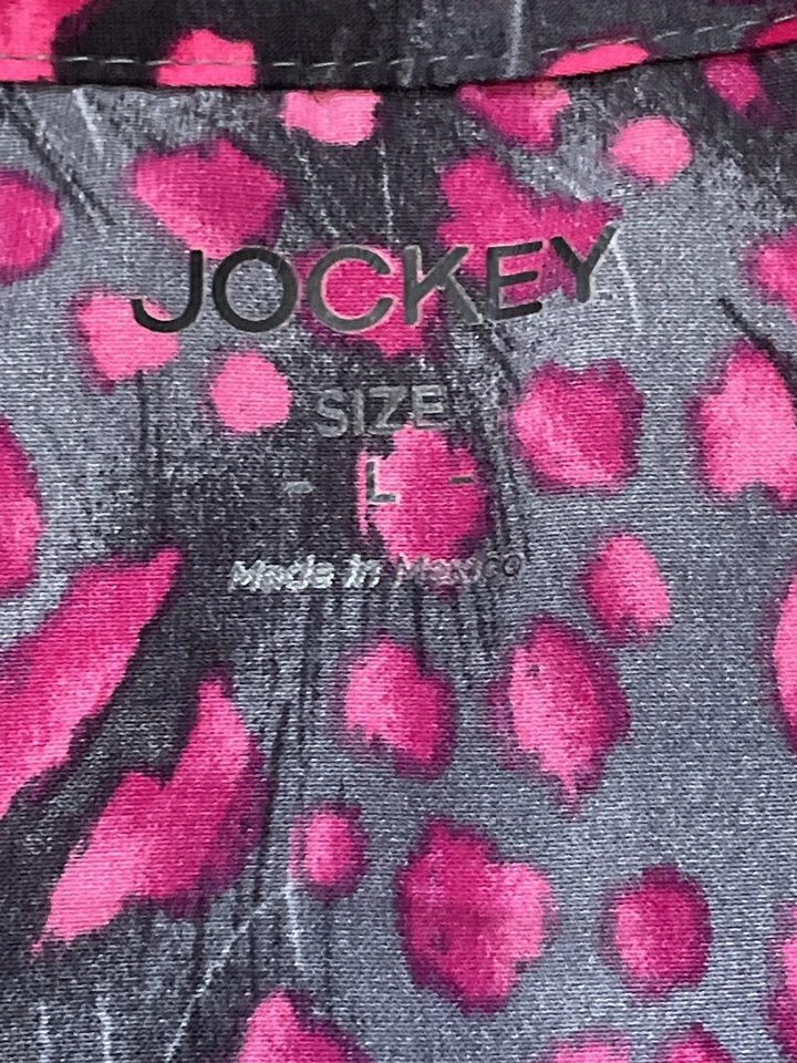 Blusa Médica Mujer - Jockey Talla L Grande Rosa/Gris/Negro Usada Foto 4 de 4