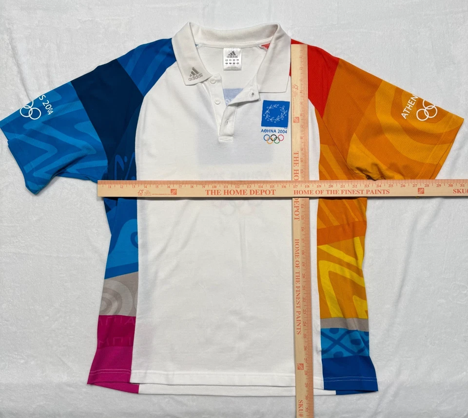Athens 2004 Olympic Games Volunteers Adidas Polo Shirt Men's Large - Image 2 of 4