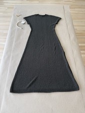 NWT DISSH ERIN Chocolate Knit Rolled Crew Neck Sweater Chic Relaxed Maxi Dress L