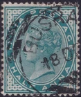 India Used Abroad ½ Anna Blue-Green used in Basra Iraq